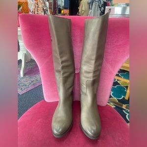 New Sam Edelman Grey Penny Leather Riding boots Size 8